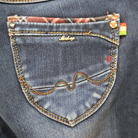 Vintage Mock Up Dark Denim Straight Leg Lined Jeans Size 30 - Picture 6 of 14